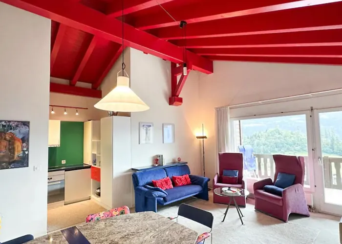 Dach-panorama-wohnung - 5min Zum Lift Zu Fuss Falera